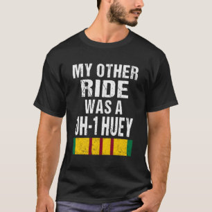 Skriv ut på Vietnams veteranska Biker Eh-1 Huey He T Shirt