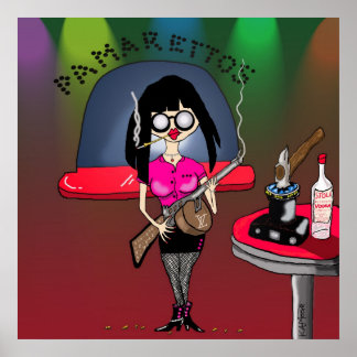 Skriv ut "Pam-Pam La Rue" - efter Kev Moore Poster