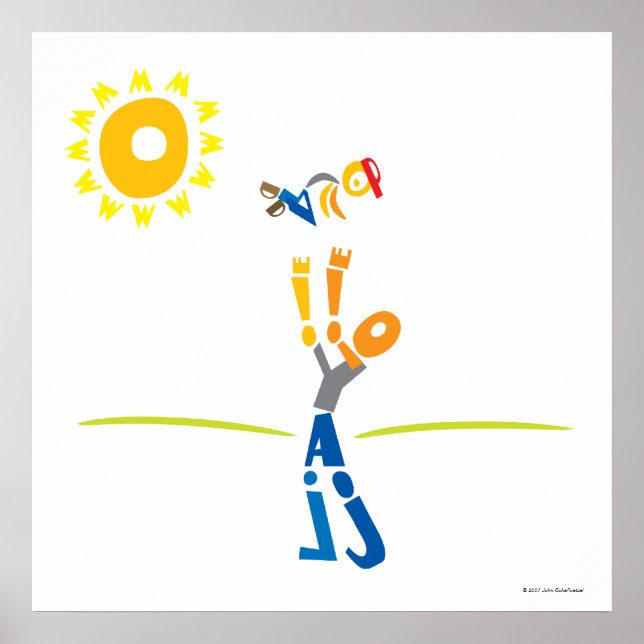 Skriv ut Pappa - Lycklig Fars dag! Poster (Framsidan)