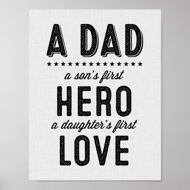 Skriv ut Pappa Poster (Framsidan)