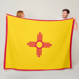 Skriv ut Patriotc för new mexico Statlig flagga Fleecefilt