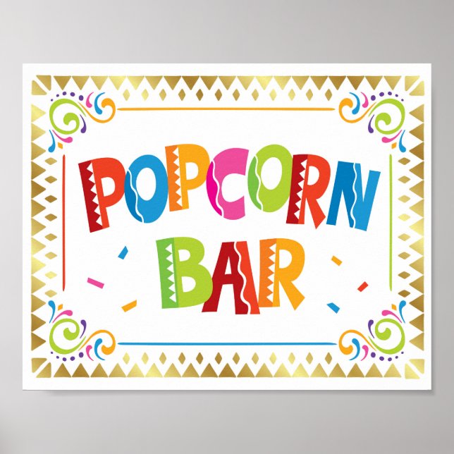 Skriv ut PCORN PUB Fiesta Party-tecken Poster (Framsidan)