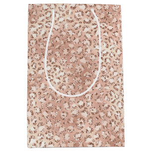 Skriv ut Peach Ro Guld  Rosa Glitz Leopard