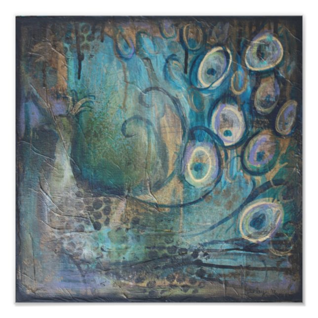 Skriv ut Peacock Art Fototryck (Framsidan)