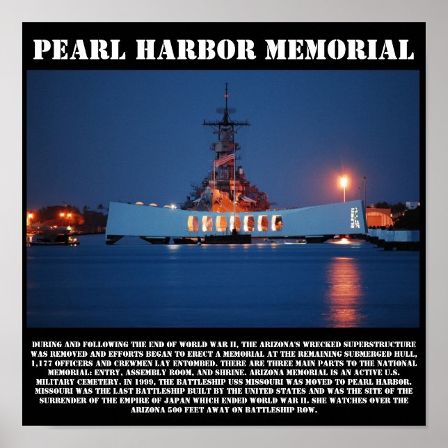 Skriv ut Pearl Harbour Memorial Poster (Framsidan)