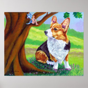 Skriv ut Pembroke Welsh Corgi Wall Poster