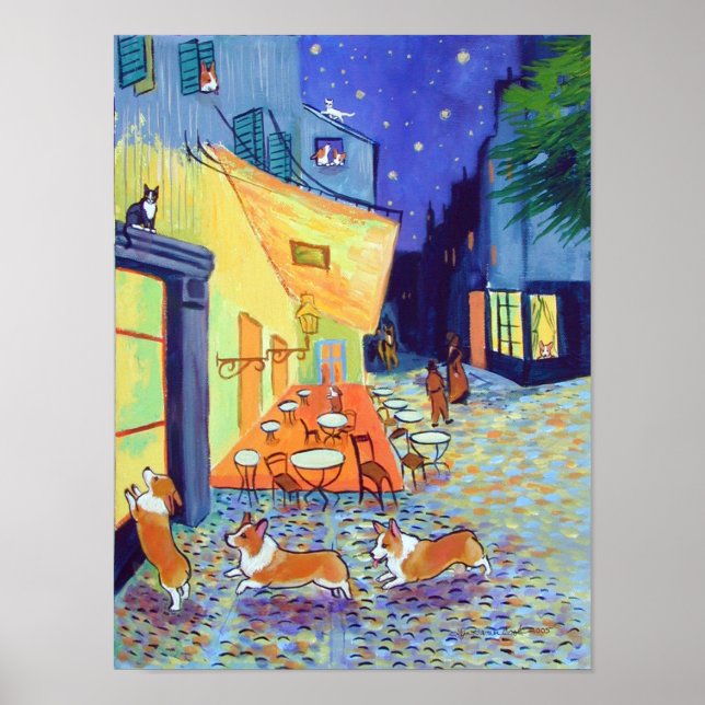 Skriv ut Pembroke Welsh Corgi Wall Poster (Framsidan)