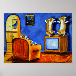 Skriv ut Pembroke Welsh Corgi Wall Poster