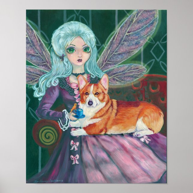 Skriv ut Pembroke Welsh Corgi Wall Poster (Framsidan)