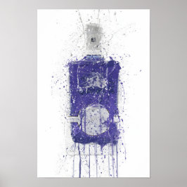 Skriv ut "periwinkle" för Gin Flaska Wall Art Poster