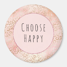 Skriv ut  persikoleopard för Girly Rosa Magnet