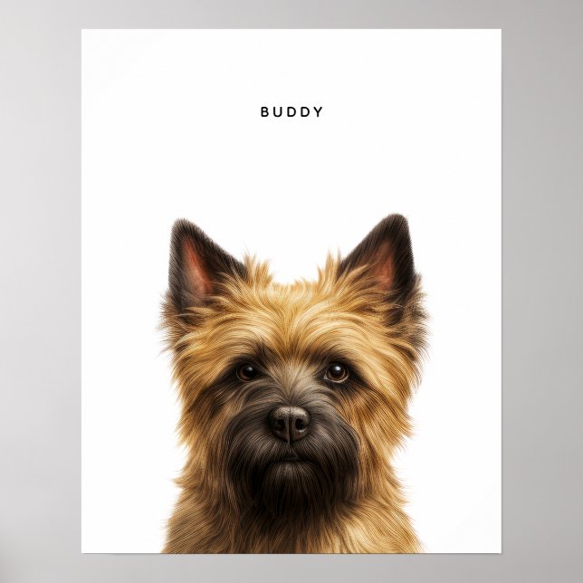 Skriv ut Personligen Cairn Terrier Poster (Framsidan)