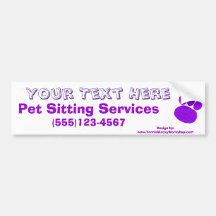 Skriv ut Pet Sitta Services Paw Bildekal