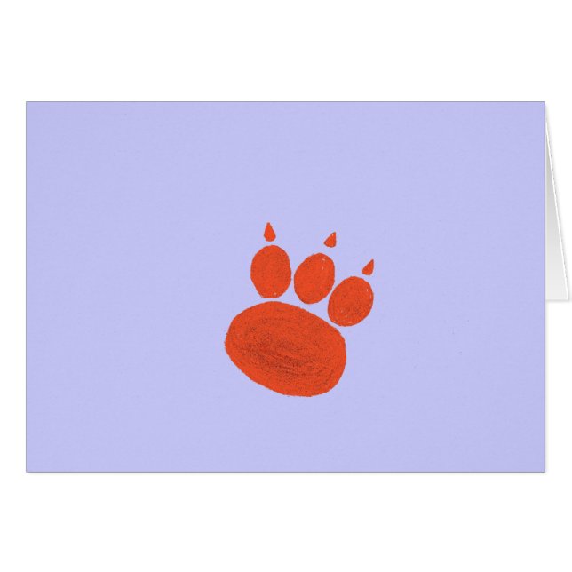 Skriv ut Pet Sitter & Dog Walker Paw Hälsningskort (Framsidan Horizontal)