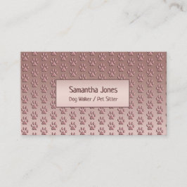 Skriv ut Pet Sitter Dog Walker Ro Guld Visitkort