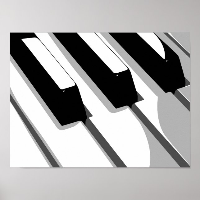 Skriv ut Piano Tangentbord-popup-bilder Poster (Framsidan)