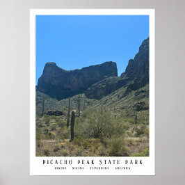 Skriv ut "Picacho Peak State Park" i Arizona Deser Poster