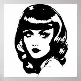 Skriv ut pinup, Poster Pappert värde (projektionsy