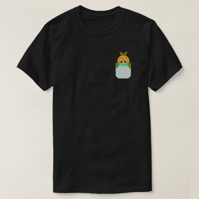 Skriv ut .png för orange Bird Pocket T Shirt (Design framsida)