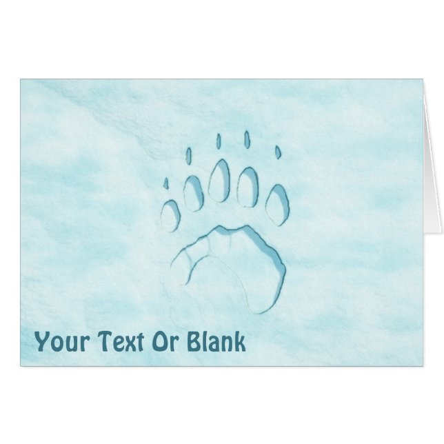 Skriv ut polar över rasterruta hälsningskort (Framsidan Horizontal)