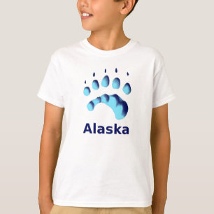 Skriv ut polar över rasterruta t-shirt