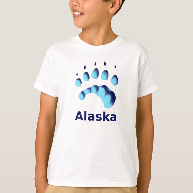Skriv ut polar över rasterruta t-shirt (Framsida)