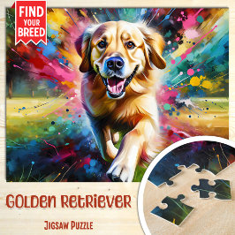 Skriv ut Porträtt Akrylkonst i Hund Pussel