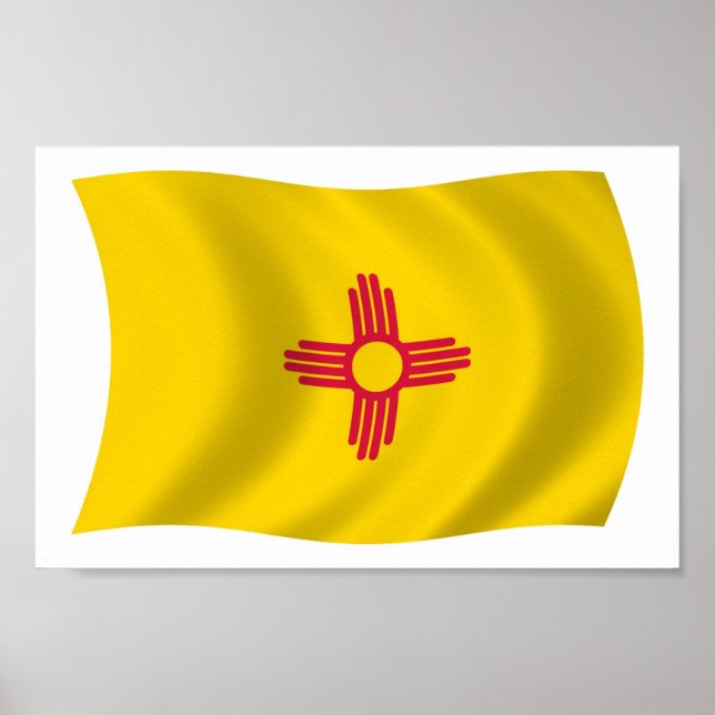 Skriv ut Poster Flagga i New mexico (Framsidan)
