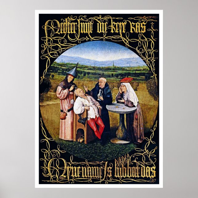 Skriv ut/Poster: Hieronymous Bosch-Extrating Stone Poster (Framsidan)