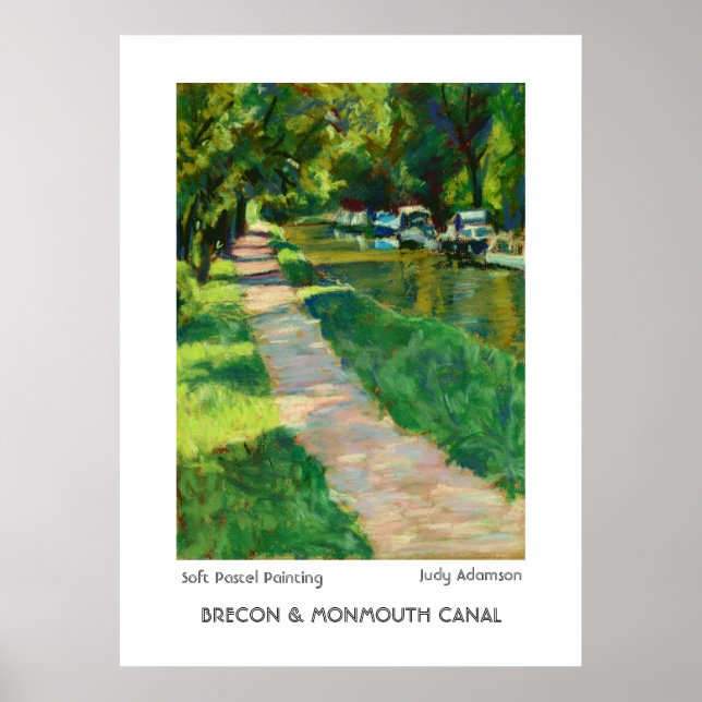 Skriv ut/Poster med Brecon- och Monmouth-kanalen. Poster (Framsidan)