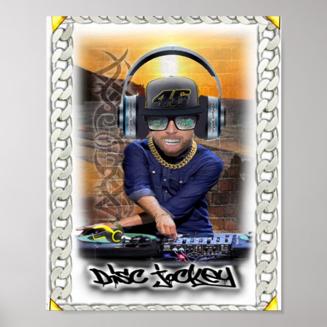 Skriv ut, Poster Pappert (projektionsyta)DJ (Framsidan)