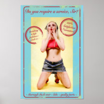 Skriv ut Poster Skriv ut på Pinupet Sexy Retro Gir