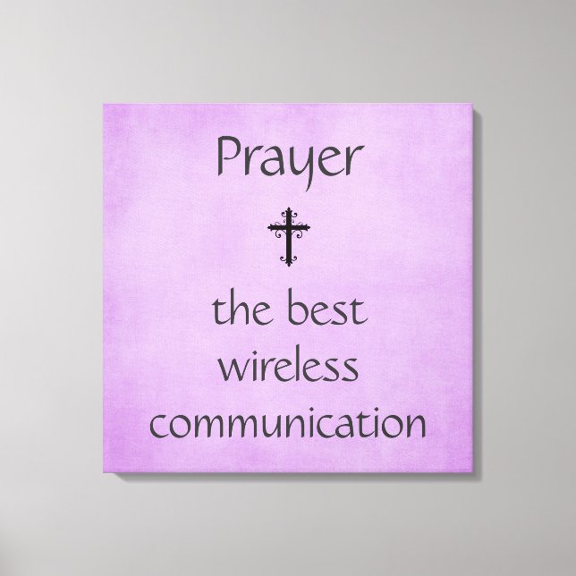 Skriv ut Prayer Best Trådlösa Communication Canvastryck (Framsida)