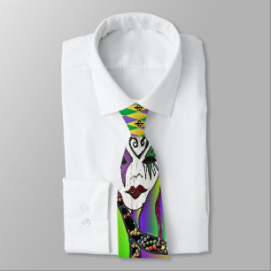 Skriv ut Psychedelic Mardi Gras Mask Art Slips