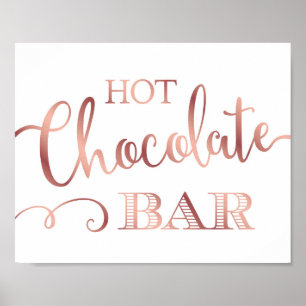 Skriv ut PUB för CHOCOLATE-signalen chic Ro Guld Poster