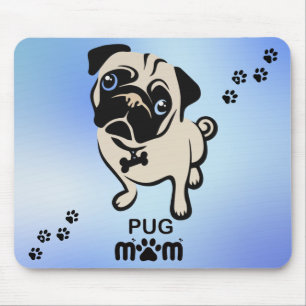 Skriv ut Pug Mamma Paw Musmatta
