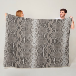 Skriv ut Python Snake Skin Animal Fleecefilt