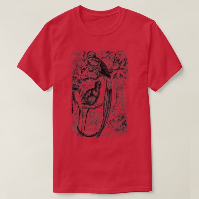 Skriv ut Quetzal Birds T Shirt (Design framsida)