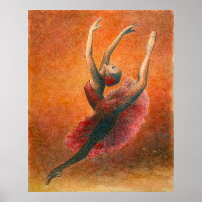 Skriv ut Quixote Ballet Art Poster (Framsidan)