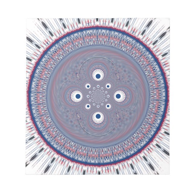 Skriv ut radiell designgrafik anteckningsblock (Framsida)