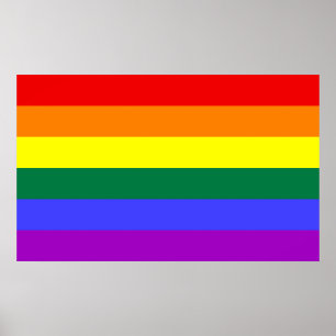 Skriv ut Rainbow Flagga Poster
