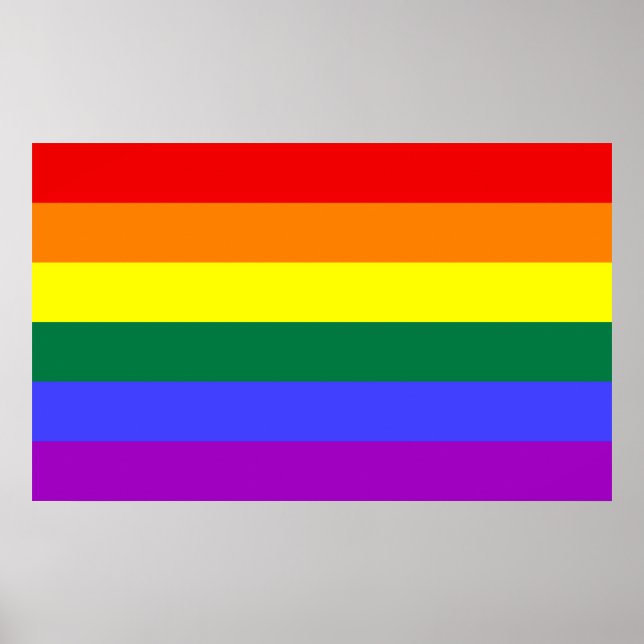 Skriv ut Rainbow Flagga Poster (Framsidan)