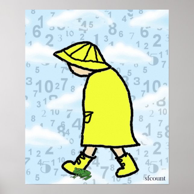 Skriv ut Rainy Day Boy Poster (Framsidan)