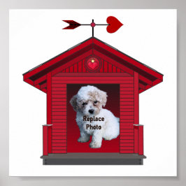 Skriv ut Ram för Hund Puppy Upload Print Poster