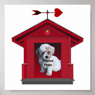 Skriv ut Ram för Hund Puppy Upload Print Poster