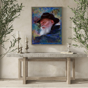 Skriv ut Rebbe Menachem Schneerson Giclee Art Poster
