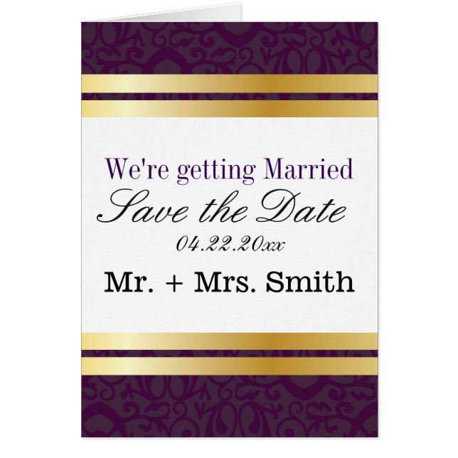 Skriv ut Red and Gult Royalty Hälsningskort (Framsidan)