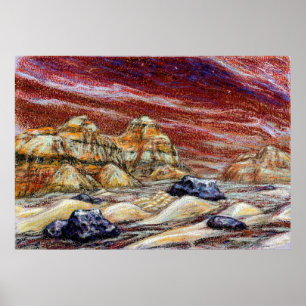 Skriv ut Red Planet Art Poster