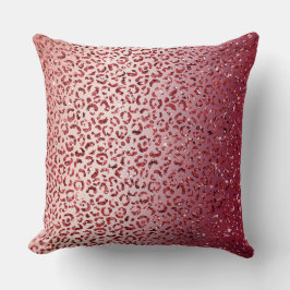 Skriv ut Red  Rosa Glitter Gnistra  Leopard Skriv  Kudde