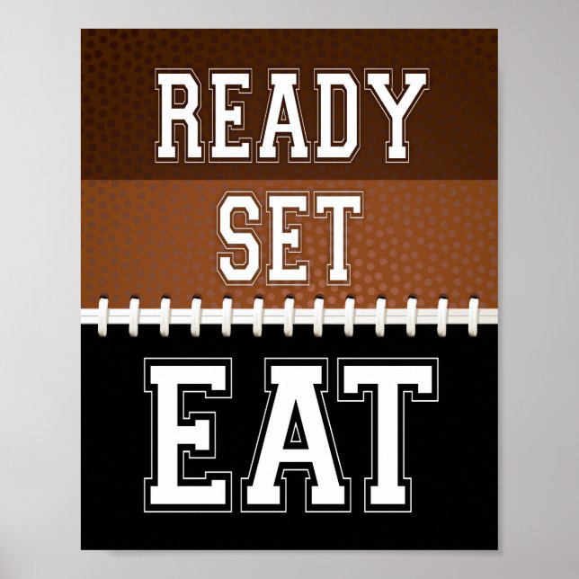 Skriv ut REDOT SET EAT Party i fotboll Poster (Framsidan)